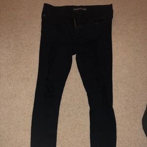 Express black ripped jeans